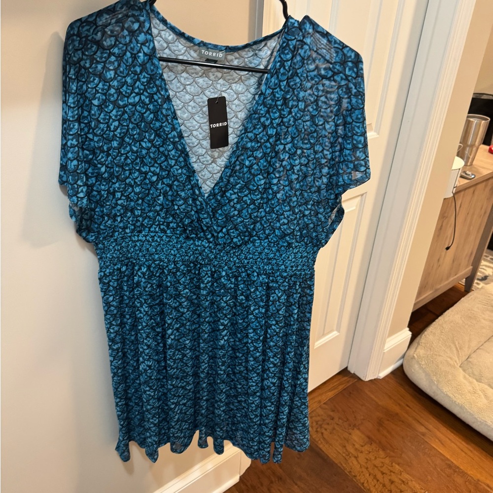 Torrid Blue swimsuit cover up